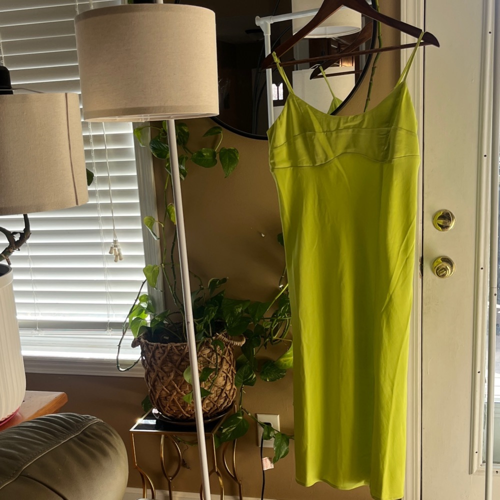 A New Day Lime Green Midi Dress
